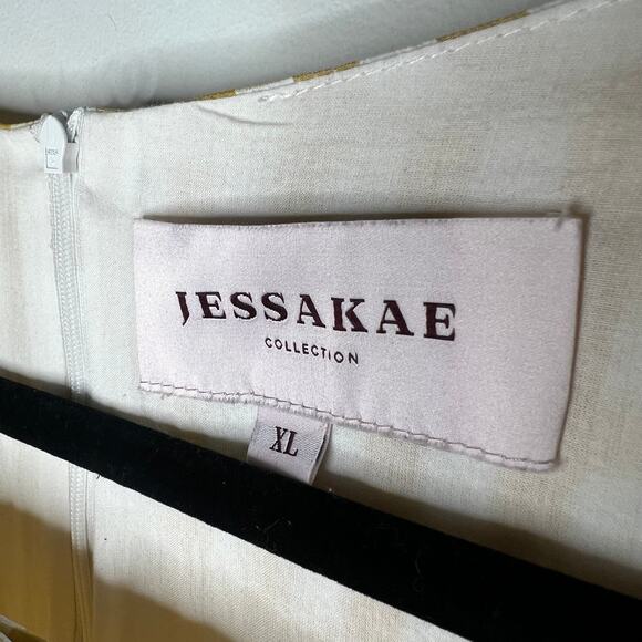 Jessakae Yellow Gingham Midi Dress Size XL - Picture 4 of 7